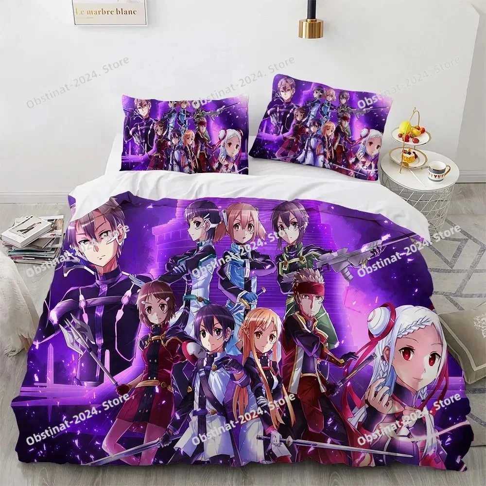 2025 Sword Art Online Bedding Set Printed single Comforter Quilt Bed Cover Duvet Cover Pillow Case 3 Pieces Sets Kids Adult Size
2025 Sword Art Online Bedding Set Printed single Comforter Quilt Bed Cover Duvet Cover Pillow Case 3 Pieces Sets Kids Adult Size
