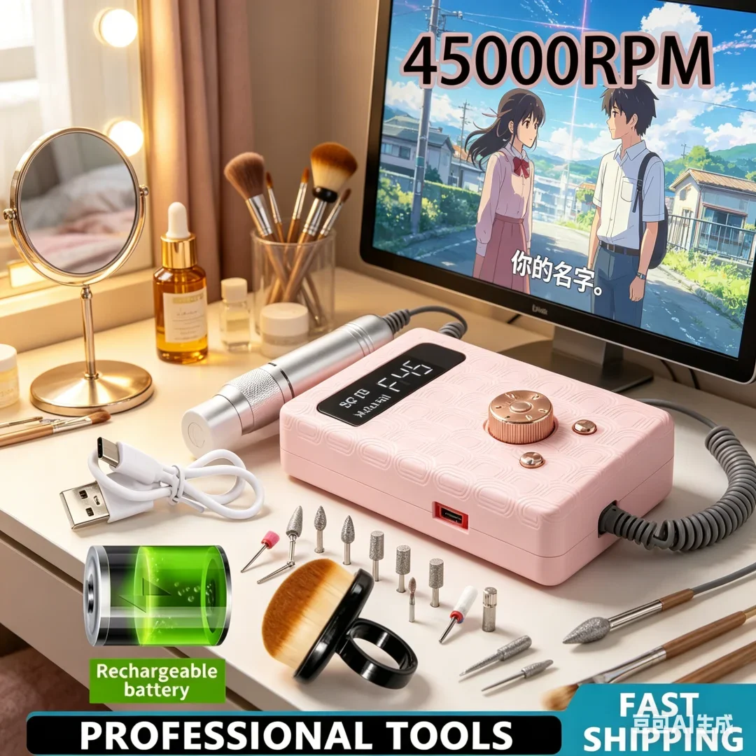 Exquisite 35000/45000RPM Rechargeable Nail Drill Machine Luxurious Compact Electric Manicure File for Nails Gel Polish Remove
Exquisite 35000/45000RPM Rechargeable Nail Drill Machine Luxurious Compact Electric Manicure File for Nails Gel Polish Remove