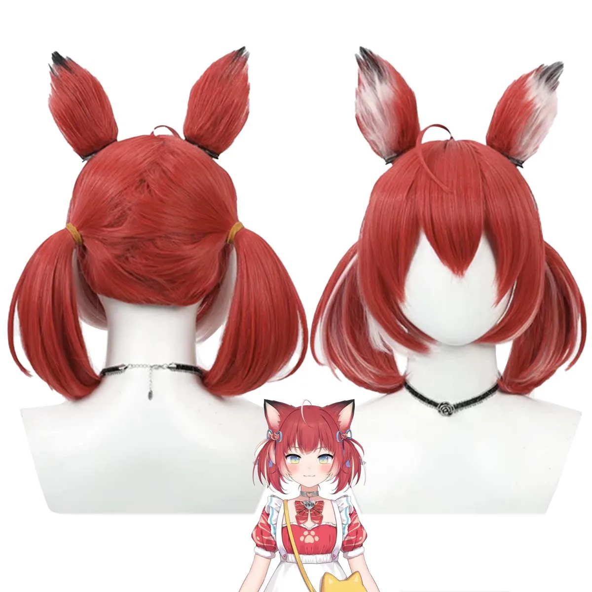 Halloween Costume Prop VTuber Karubi Akami Cosplay Wig With Ear
Halloween Costume Prop VTuber Karubi Akami Cosplay Wig With Ear