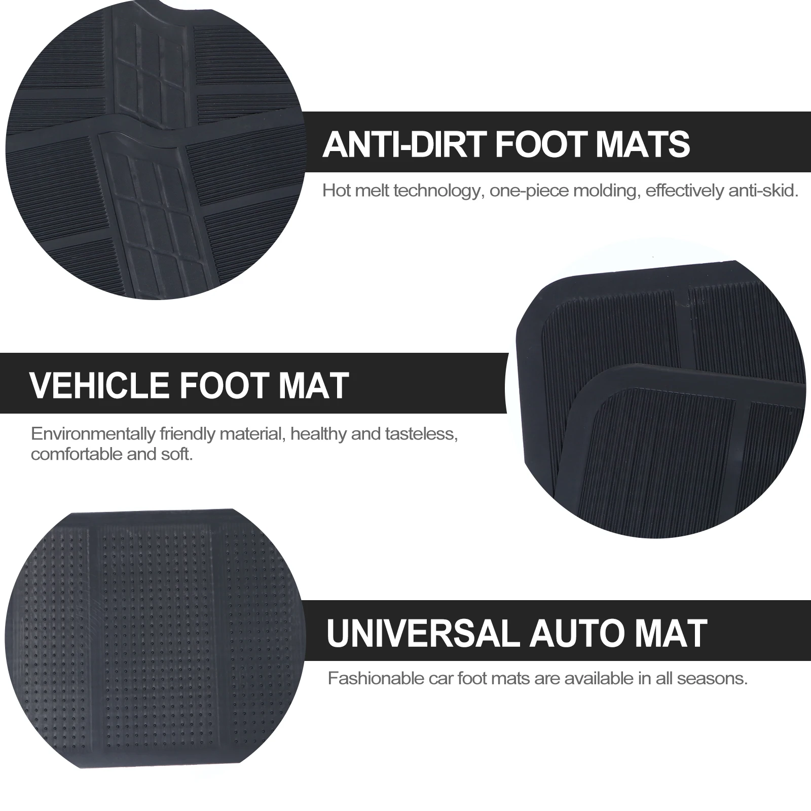 4 pcs Car Foot Mats Universal Auto Floor Carpet Vehicle Non-slip Anti-dirt Environmentally Friendly Durable Comfortable for All
4 pcs Car Foot Mats Universal Auto Floor Carpet Vehicle Non-slip Anti-dirt Environmentally Friendly Durable Comfortable for All