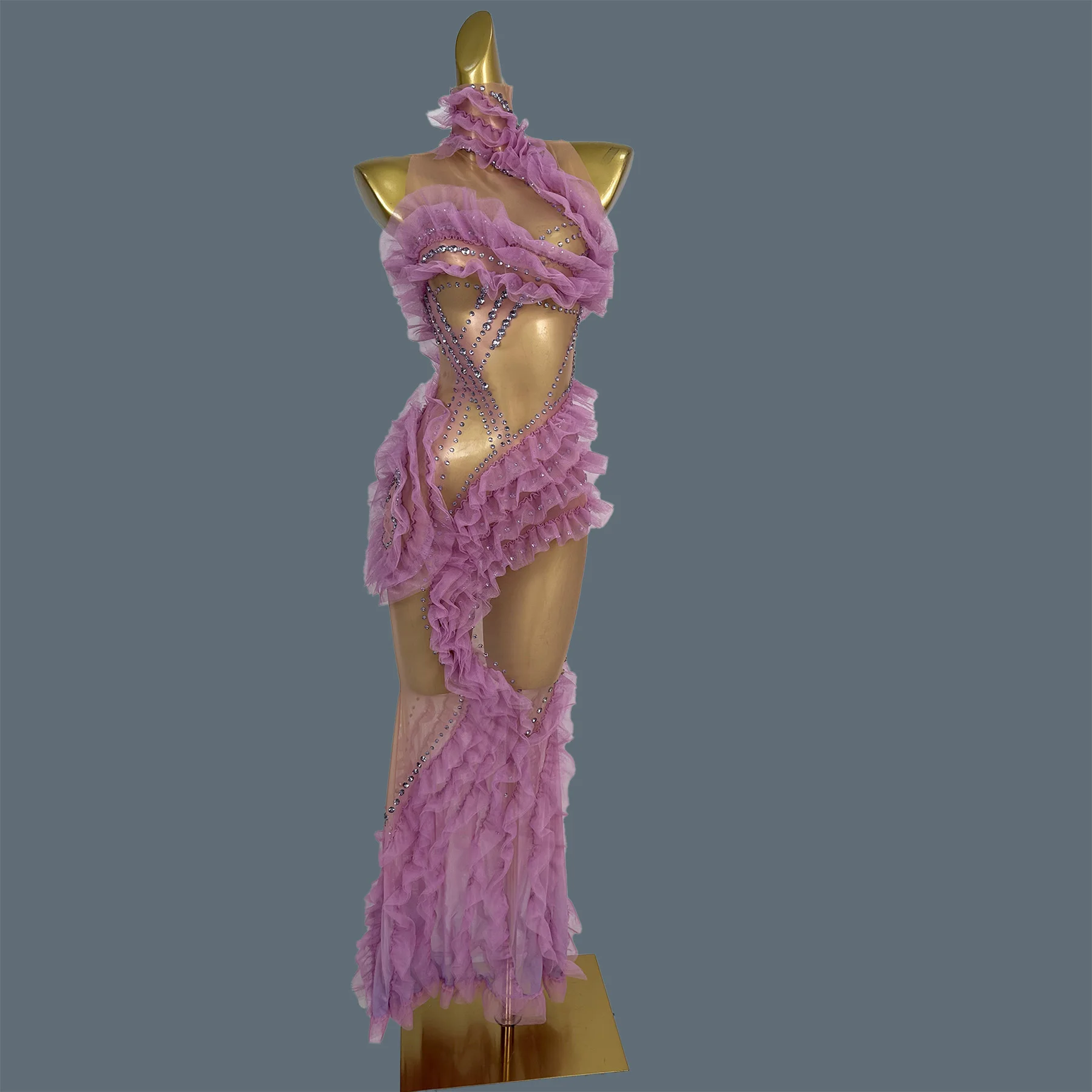 Женское блестящее платье из сетки со стразами, прозрачное, для дня рождения, элегантное платье-русалка, сексуальный костюм для ночной вечеринки, сценический наряд Zijuan
Женское блестящее платье из сетки со стразами, прозрачное, для дня рождения, элегантное платье-русалка, сексуальный костюм для ночной вечеринки, сценический наряд Zijuan