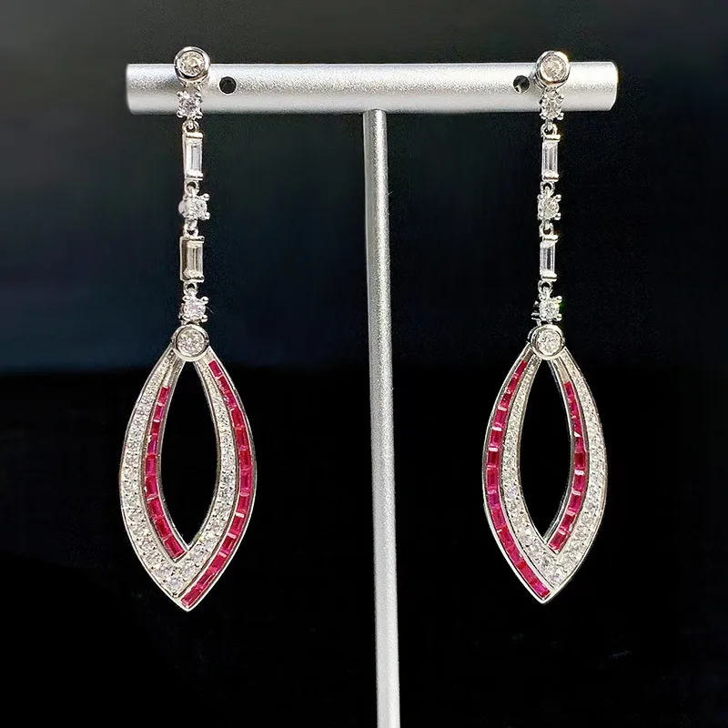 SpringLady Vintage 925 Sterling Silver Lab Ruby Sapphire Gemstone Personality Drop Dangle Earrings Fine Jewelry Christmas Gift
SpringLady Vintage 925 Sterling Silver Lab Ruby Sapphire Gemstone Personality Drop Dangle Earrings Fine Jewelry Christmas Gift