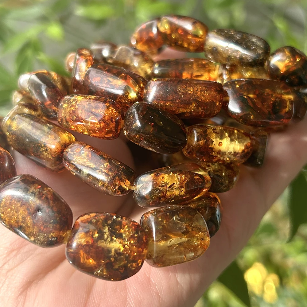 Natrural Flower Amber Irregular Nuggets Oval Beads Bracelet 10x15-13x18mm,With Defect,Jewelry for Men and Women Special Gift
Natrural Flower Amber Irregular Nuggets Oval Beads Bracelet 10x15-13x18mm,With Defect,Jewelry for Men and Women Special Gift