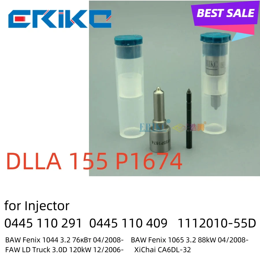 ERIKC DLLA 155 P1674 Spray Nozzle DLLA155P1674 (0433172026) Fuel Injector Nozzle DLLA 155P 1674 for 0445110291 0445110409
ERIKC DLLA 155 P1674 Spray Nozzle DLLA155P1674 (0433172026) Fuel Injector Nozzle DLLA 155P 1674 for 0445110291 0445110409