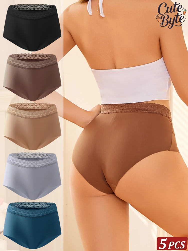 Комплект из 5 шт. сексуальных бесшовных трусиков с кружевной отделкой, с высокой талией, больших размеров, с высокой эластичностью, удобное нижнее белье, новинка
Комплект из 5 шт. сексуальных бесшовных трусиков с кружевной отделкой, с высокой талией, больших размеров, с высокой эластичностью, удобное нижнее белье, новинка