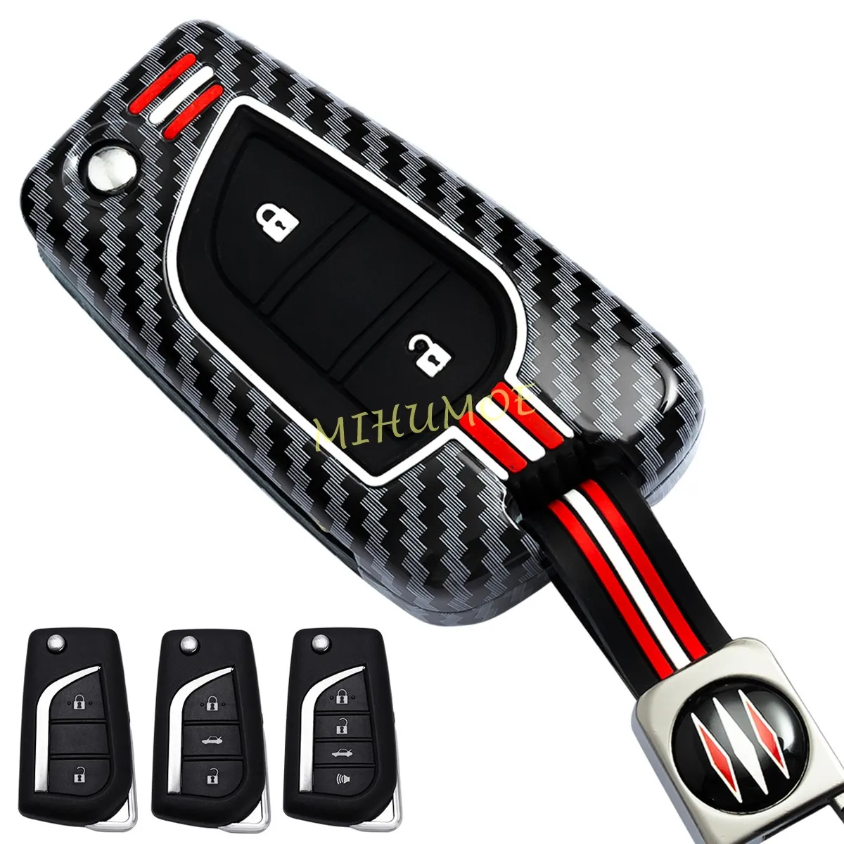 Metal Leather Flip Car Key Fob Case Cover Keychain Ring For Toyota CHR C-HR Corolla Hatchback Sedan RAV4 LE Camry SE Hilux
Metal Leather Flip Car Key Fob Case Cover Keychain Ring For Toyota CHR C-HR Corolla Hatchback Sedan RAV4 LE Camry SE Hilux