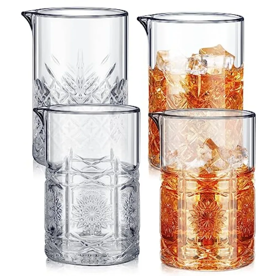 4 Pcs Cocktail Mixing Glass 23.67 oz Cocktail Shakers Stirring Glass Thick Bottom Crystal Glasses Stable Mixing Cups for Drinks
4 Pcs Cocktail Mixing Glass 23.67 oz Cocktail Shakers Stirring Glass Thick Bottom Crystal Glasses Stable Mixing Cups for Drinks