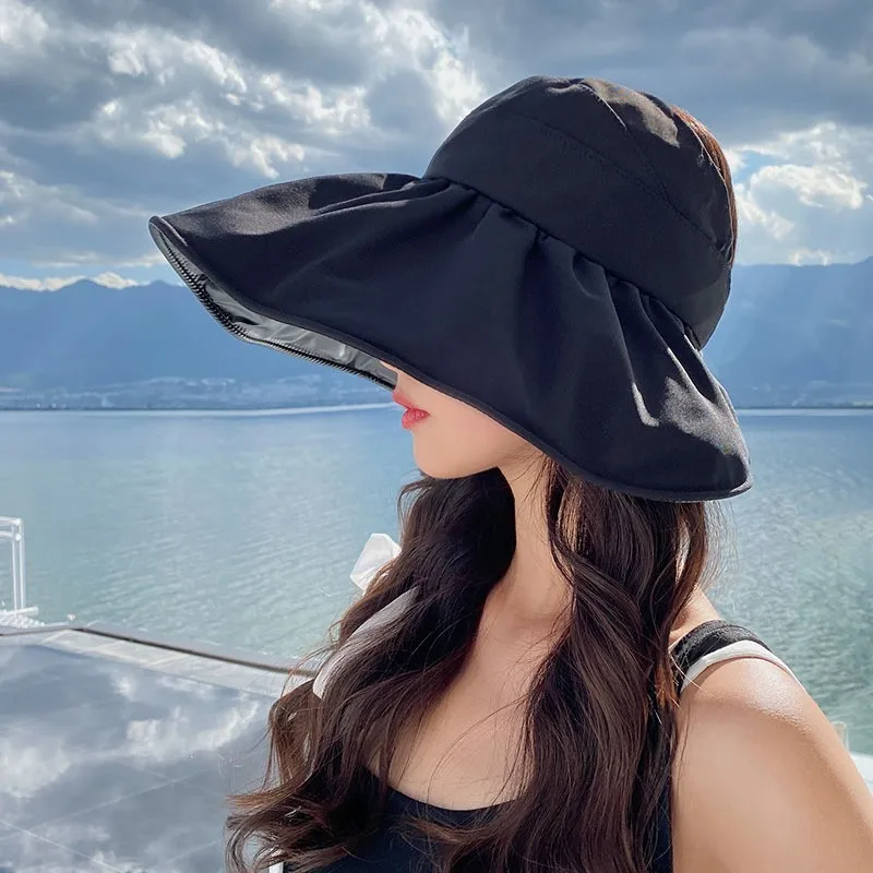 Empty Top Wide Brim Foldable Sun Hat for Women Spring Summer Anti UV Sunscreen Bucket Hat Girl Outdoor Hiking Fishing Beach Caps 27 S8e594ef0fc9b4a8682b1d5faa3b9dd811
