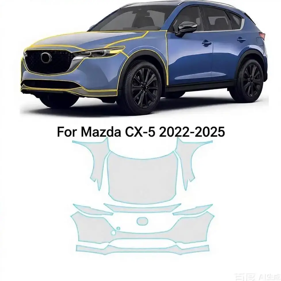 For Mazda CX-5 2022-2025 TPU Bumper Pre-cut PPF Matte And Clear Paint Protective Film Custom Anti Scratch Self Healing Shield
For Mazda CX-5 2022-2025 TPU Bumper Pre-cut PPF Matte And Clear Paint Protective Film Custom Anti Scratch Self Healing Shield