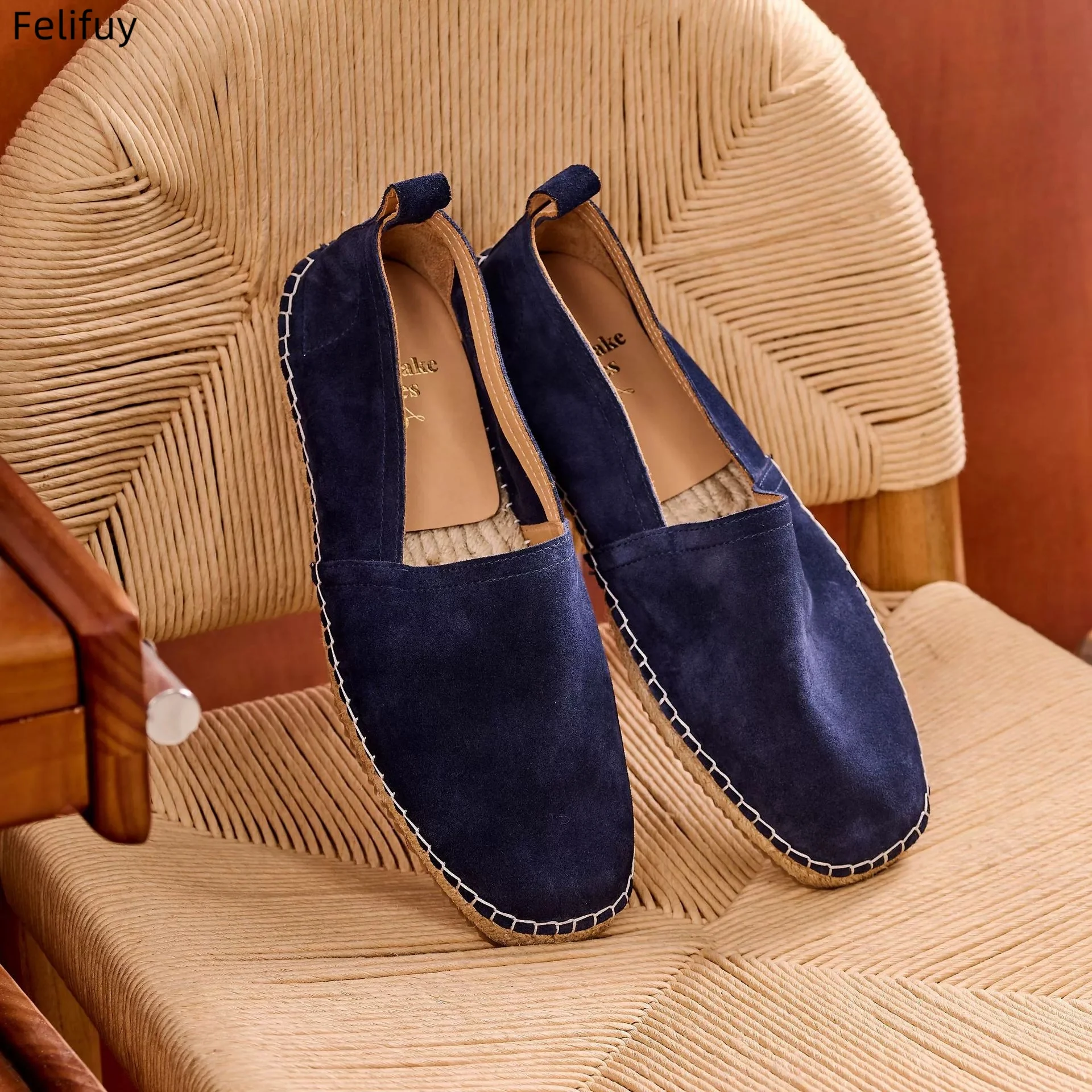 New Blue Mens Summer Real Suede Leather Slip On Loafers Comfortable Low Top Round Toe Weave Flats Business Casual Driving Shoes
New Blue Mens Summer Real Suede Leather Slip On Loafers Comfortable Low Top Round Toe Weave Flats Business Casual Driving Shoes