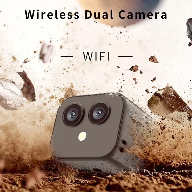 Mini Wireless WiFi Dual Camera D3 Mobile Phone Wireless Network Camera Remote Two-way Intercom Monitoring Camcorder HD 4K
Mini Wireless WiFi Dual Camera D3 Mobile Phone Wireless Network Camera Remote Two-way Intercom Monitoring Camcorder HD 4K