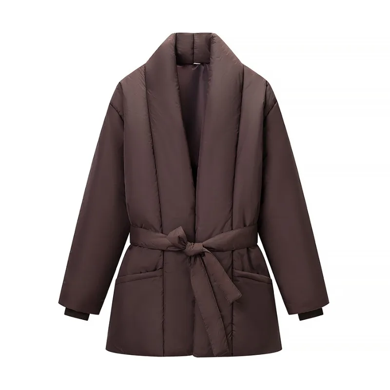 2026 Winter Commute Chic Lady Outwear Tops Casual Lace Up Cotton Padded Female Jacket Pocket Long Sleeve V-neck Solid Women Coat
2026 Winter Commute Chic Lady Outwear Tops Casual Lace Up Cotton Padded Female Jacket Pocket Long Sleeve V-neck Solid Women Coat