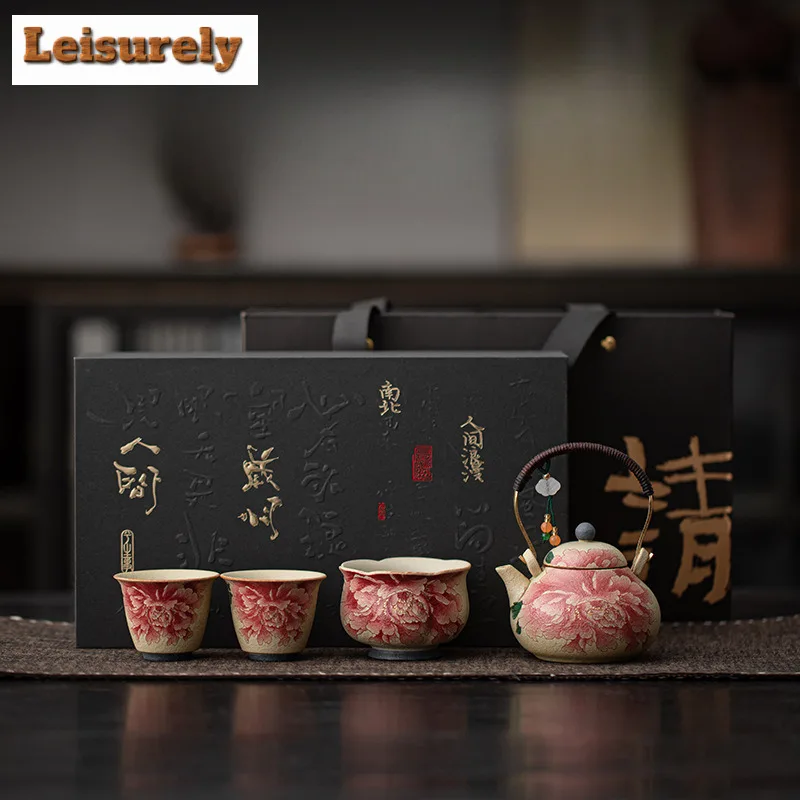 Blue And White Firestone Peony Tea Set Complete Set Boutique Tea Ceremony Set Teapot And Tea Cup Set Tea Services Craft Gift Box
Blue And White Firestone Peony Tea Set Complete Set Boutique Tea Ceremony Set Teapot And Tea Cup Set Tea Services Craft Gift Box