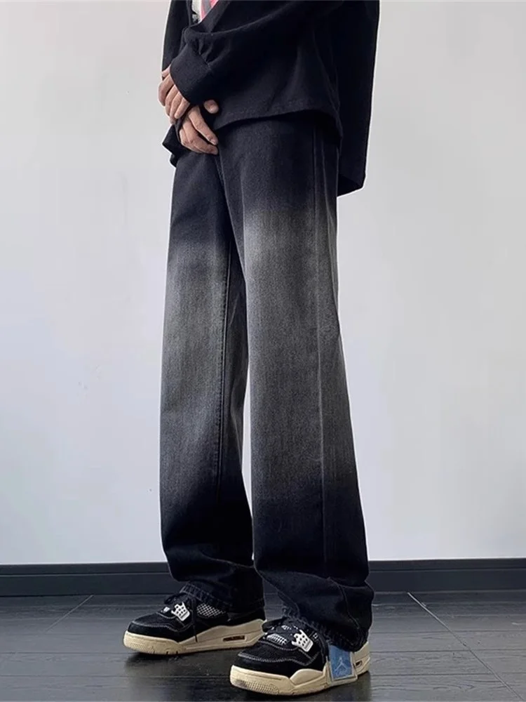 Graduated Washed Black Grey Men's Jeans Spring Autumn Loose Straight Leg Long Pants Street Style High Waist Low Waist Options
Graduated Washed Black Grey Men's Jeans Spring Autumn Loose Straight Leg Long Pants Street Style High Waist Low Waist Options