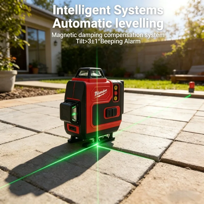 2026 Milwaukee M18 Battery,6 Lines 4D Laser Level,High-Precision 360° Green Beam Self Leveling Horizontal Vertical Portable Tool
2026 Milwaukee M18 Battery,6 Lines 4D Laser Level,High-Precision 360° Green Beam Self Leveling Horizontal Vertical Portable Tool
