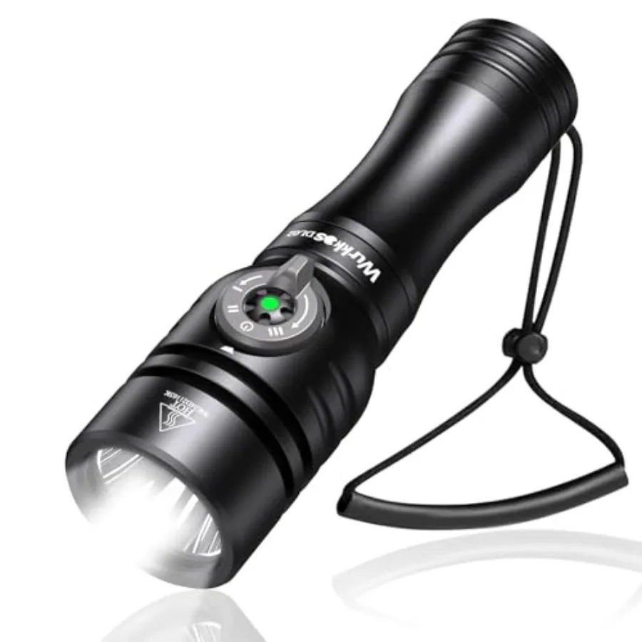 DL02 Scuba Diving Light, 3000 Lumens 6500K Dive Light with Rotary Magnetic Switch, IPX8 Waterproof 496M Long Throw 100M Underwa
DL02 Scuba Diving Light, 3000 Lumens 6500K Dive Light with Rotary Magnetic Switch, IPX8 Waterproof 496M Long Throw 100M Underwa