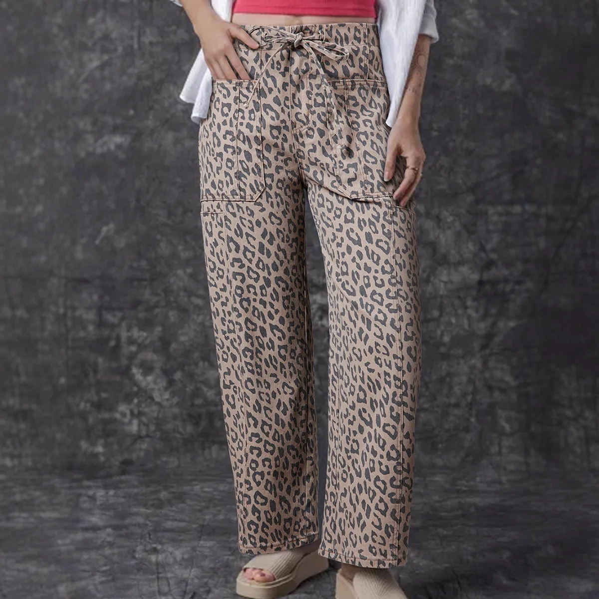 Women Leopard Denim Jeans Straight Pants High Waist Zipper Ankle Lenth Slight Strech Loose Fit Streetwear Y2K Casual Spring 2026
Women Leopard Denim Jeans Straight Pants High Waist Zipper Ankle Lenth Slight Strech Loose Fit Streetwear Y2K Casual Spring 2026