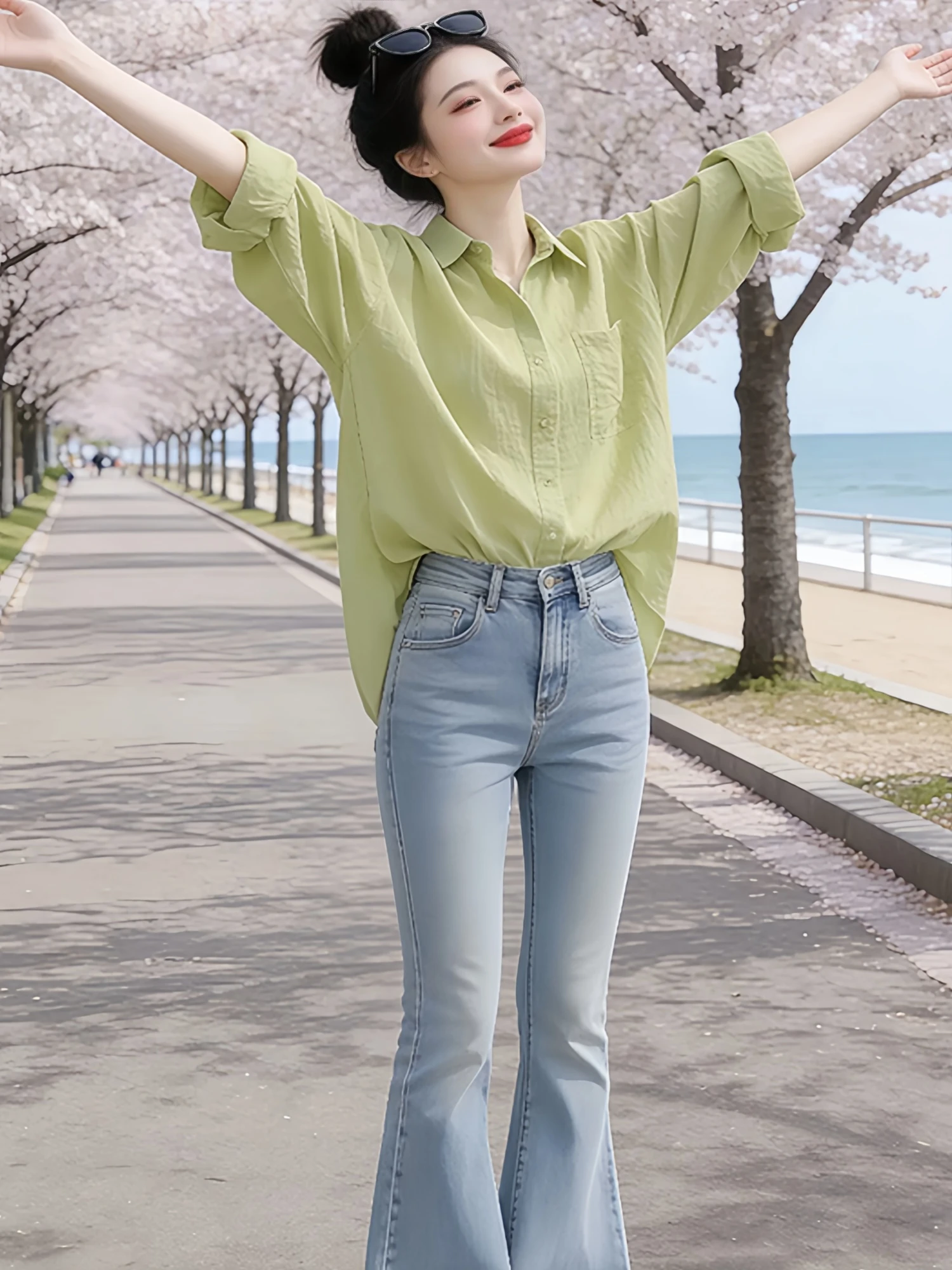 Mint Green Linen Casual Women's Shirt Sun Protection Breathable Comfortable Summer Top Collar Short Sleeve Regular Fit
Mint Green Linen Casual Women's Shirt Sun Protection Breathable Comfortable Summer Top Collar Short Sleeve Regular Fit