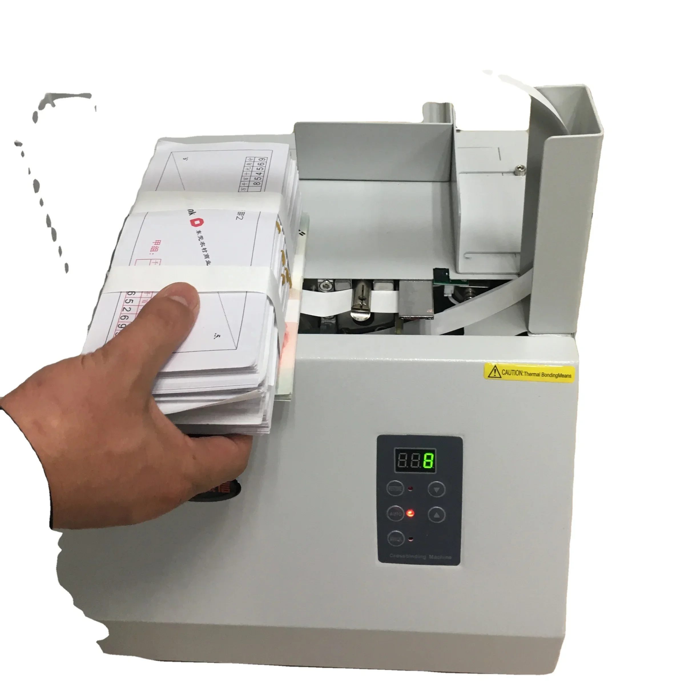 Bank use small size automatic banding machine 30mm paper tape strapping machine heat sealing bundling machine
Bank use small size automatic banding machine 30mm paper tape strapping machine heat sealing bundling machine