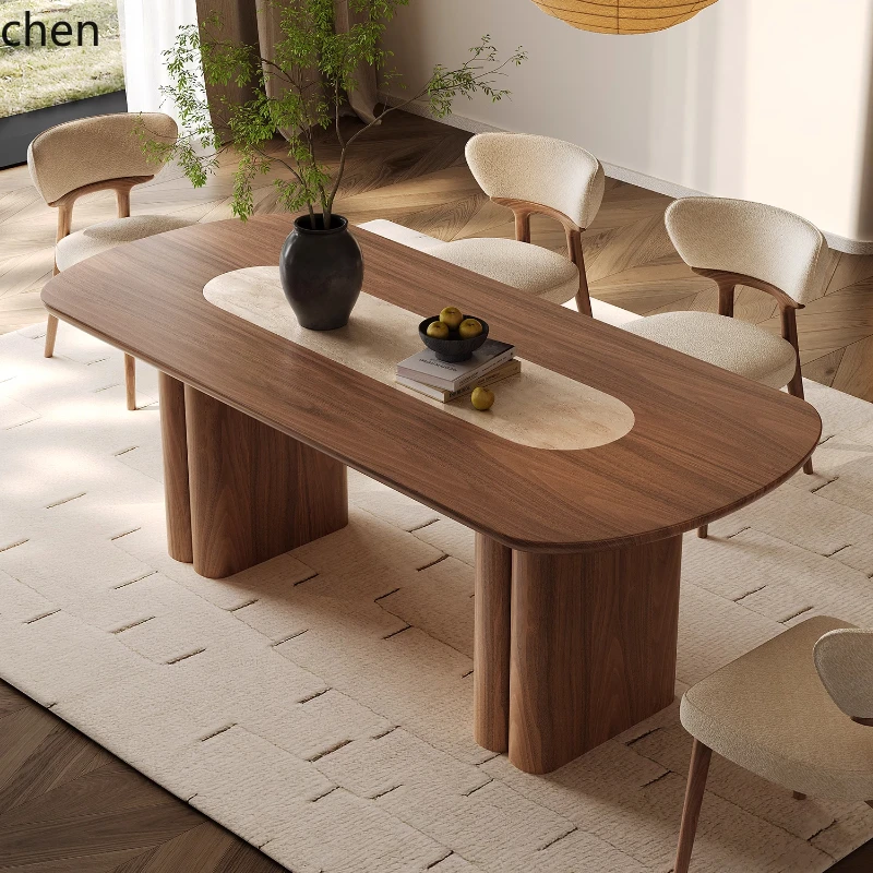 HTT rock slab dining table high sense light luxury living room dining table embedded travertine rock slab family home decor
HTT rock slab dining table high sense light luxury living room dining table embedded travertine rock slab family home decor