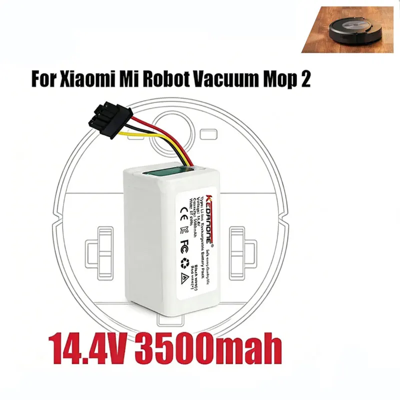 2026 new 14.4V 3500mAh Battery for Xiaomi Mijia Mi Robot Vacuum-Mop 2 Lite MJSTL / Xiaomi Robot Vacuum E10 vacuum cleaner.
2026 new 14.4V 3500mAh Battery for Xiaomi Mijia Mi Robot Vacuum-Mop 2 Lite MJSTL / Xiaomi Robot Vacuum E10 vacuum cleaner.