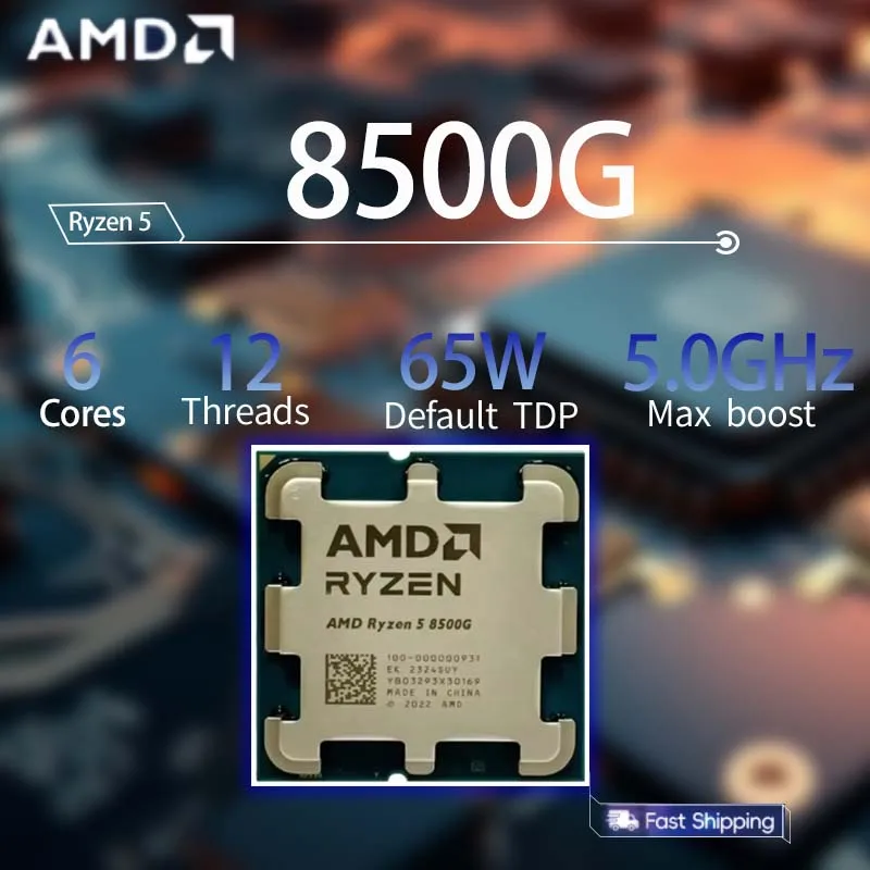 AMD Ryzen 5 8500G CPU Processor R5 8500G 6-Core 12-Thread 5GHz 4NM AMD Radeon Socket AM5 Processor
AMD Ryzen 5 8500G CPU Processor R5 8500G 6-Core 12-Thread 5GHz 4NM AMD Radeon Socket AM5 Processor