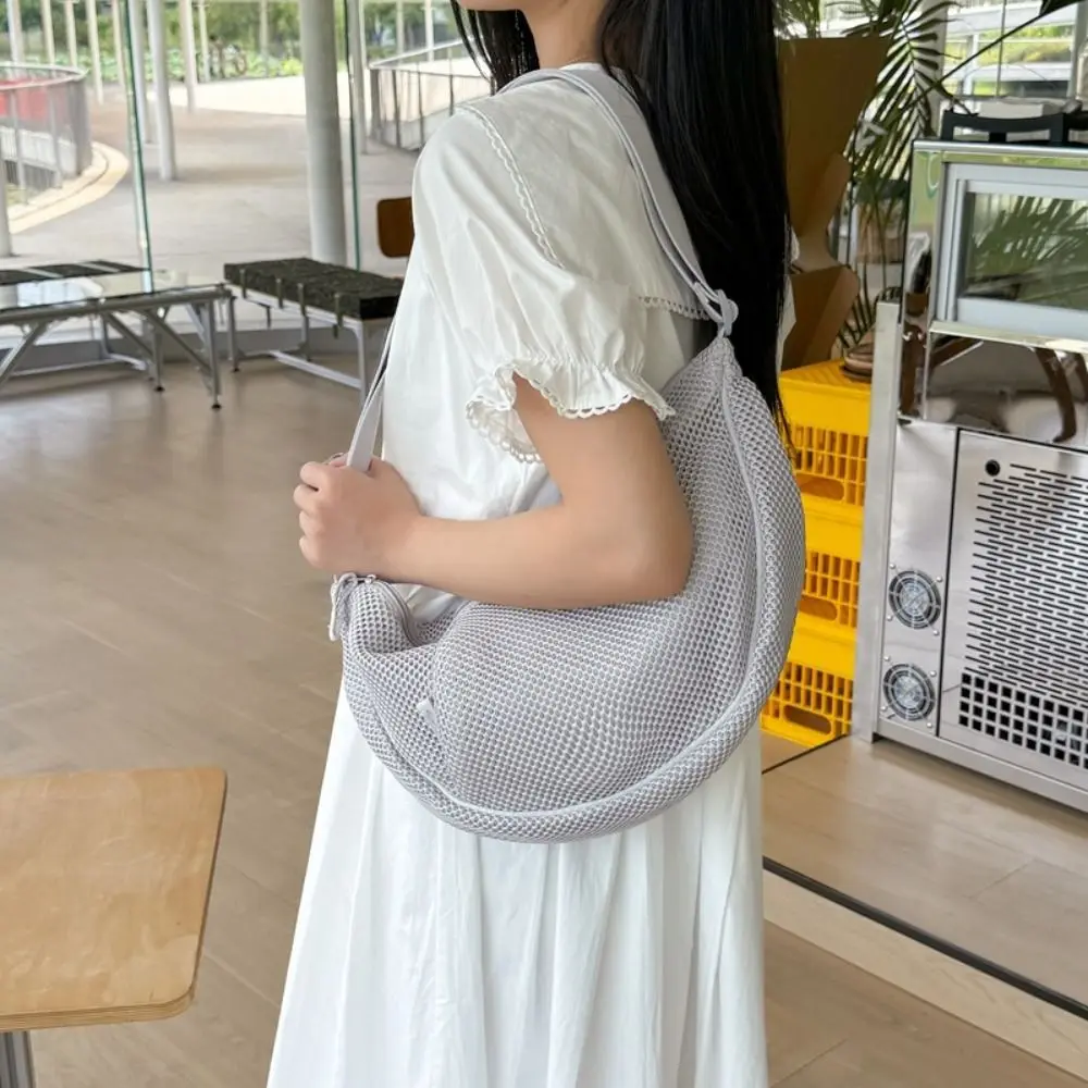 Sweet Korean Style Nylon Mesh Crossbody Bag Handbag Fashionable Dumpling Bag Lightweight Solid Color Shoulder Bag Women
Sweet Korean Style Nylon Mesh Crossbody Bag Handbag Fashionable Dumpling Bag Lightweight Solid Color Shoulder Bag Women