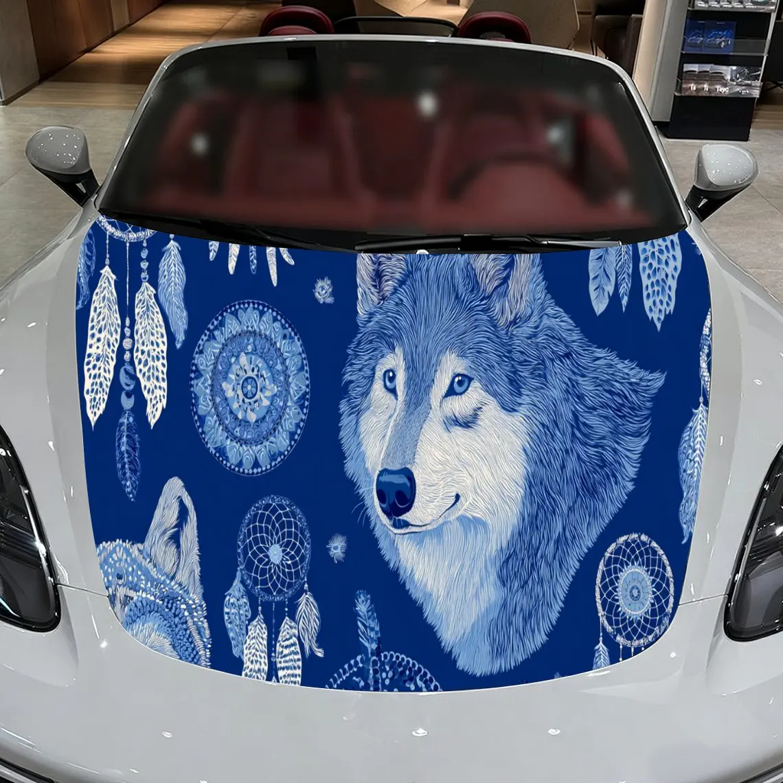 Car Decal Wolf with Blue Dreamcatcher Ethnic Artistic Background & Mystic-Ethnic-Gothic Aesthetic Car Hood Sticker, Waterproof S
Car Decal Wolf with Blue Dreamcatcher Ethnic Artistic Background & Mystic-Ethnic-Gothic Aesthetic Car Hood Sticker, Waterproof S