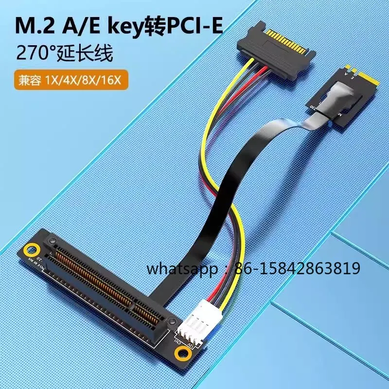 M.2 A + E Key To PCI-E1X/4/8X/16X Interface Extension Cable, M2 To PCIE Adapter Cable Length 20CM
M.2 A + E Key To PCI-E1X/4/8X/16X Interface Extension Cable, M2 To PCIE Adapter Cable Length 20CM