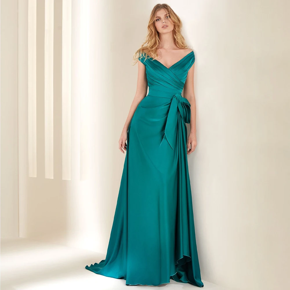 Emerald Green Evening Dress Satin 2023 Off the Shoulder A Line Gowns for Women V Neck Sleeveless Bow Elegang Prom
Emerald Green Evening Dress Satin 2023 Off the Shoulder A Line Gowns for Women V Neck Sleeveless Bow Elegang Prom
