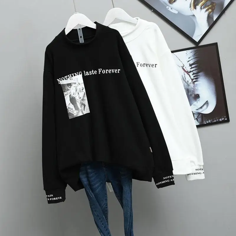Thickened Warm Fleece Sweatshirt Unisex Half High Collar Long Sleeve Printed Casual Top for Autumn Winter Large Size Clothing
Thickened Warm Fleece Sweatshirt Unisex Half High Collar Long Sleeve Printed Casual Top for Autumn Winter Large Size Clothing