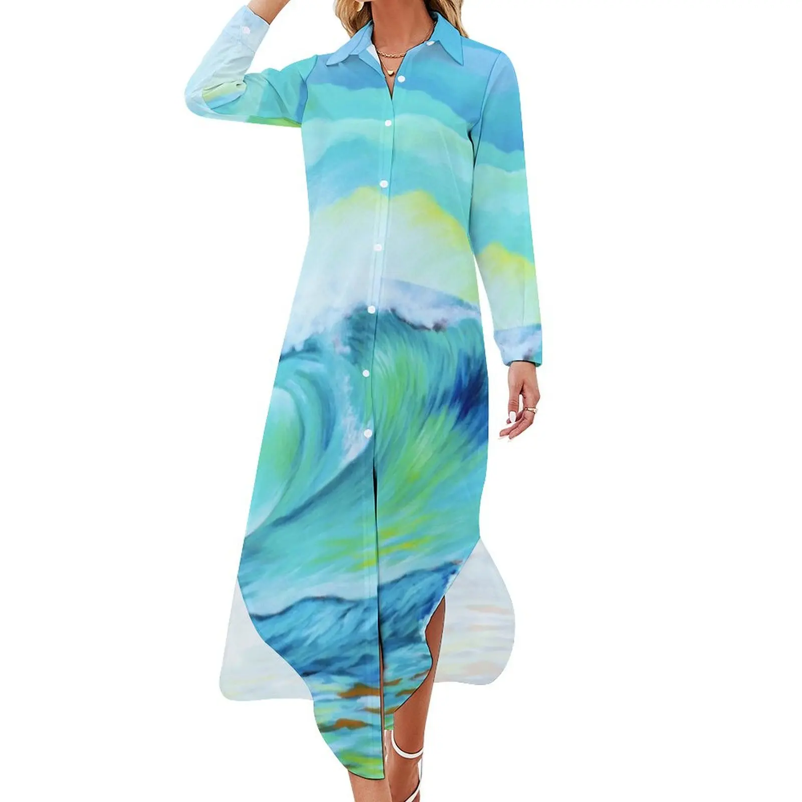 Wave 2.7 Long Sleeved Shirt Dress Dress vintage elegant chic wedding evening dresses african dresses for woman
Wave 2.7 Long Sleeved Shirt Dress Dress vintage elegant chic wedding evening dresses african dresses for woman