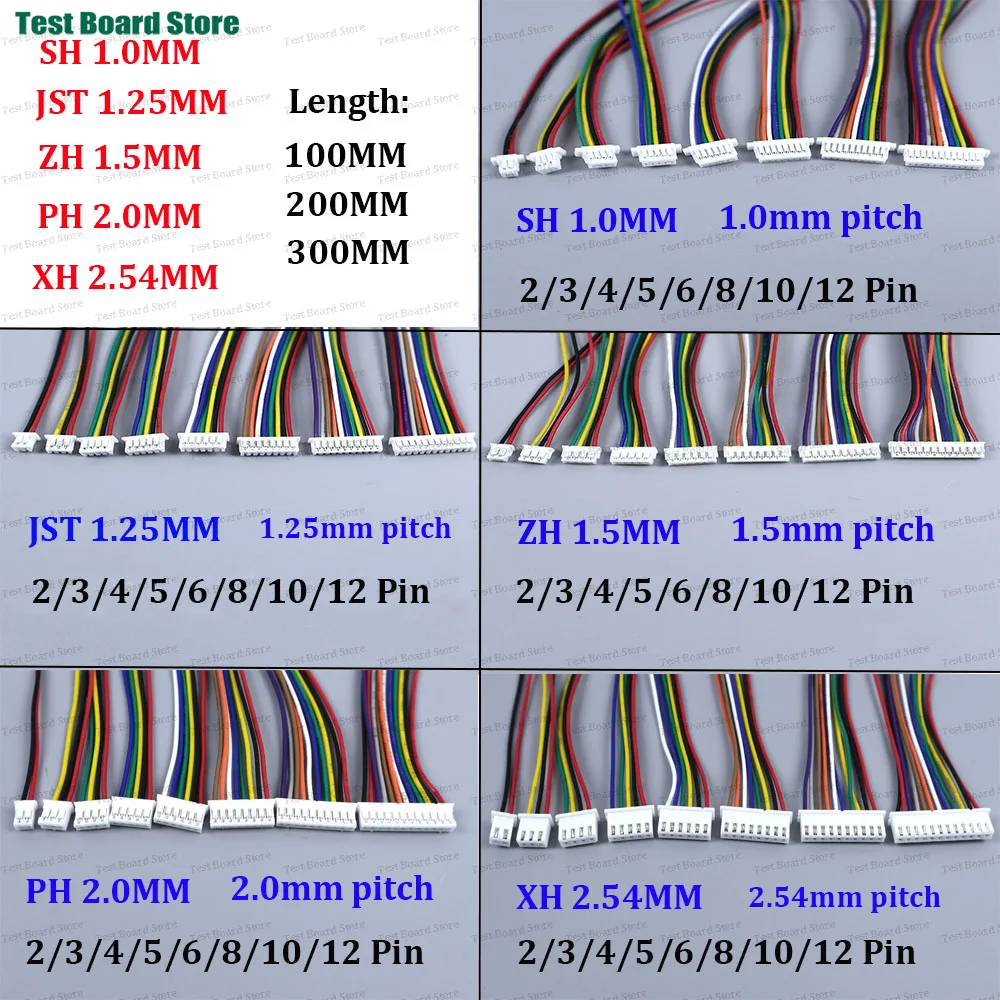 10Pcs 1.0 1.25 1.5 2.0 2.54 Sh/Jst/Zh/Ph/Xh 1.0mm1.25mm1.5mm 2.0mm 2.54mm Female PlugConnector With Wire 2/3/4/5/6/7/8//10/12Pin
10Pcs 1.0 1.25 1.5 2.0 2.54 Sh/Jst/Zh/Ph/Xh 1.0mm1.25mm1.5mm 2.0mm 2.54mm Female PlugConnector With Wire 2/3/4/5/6/7/8//10/12Pin
