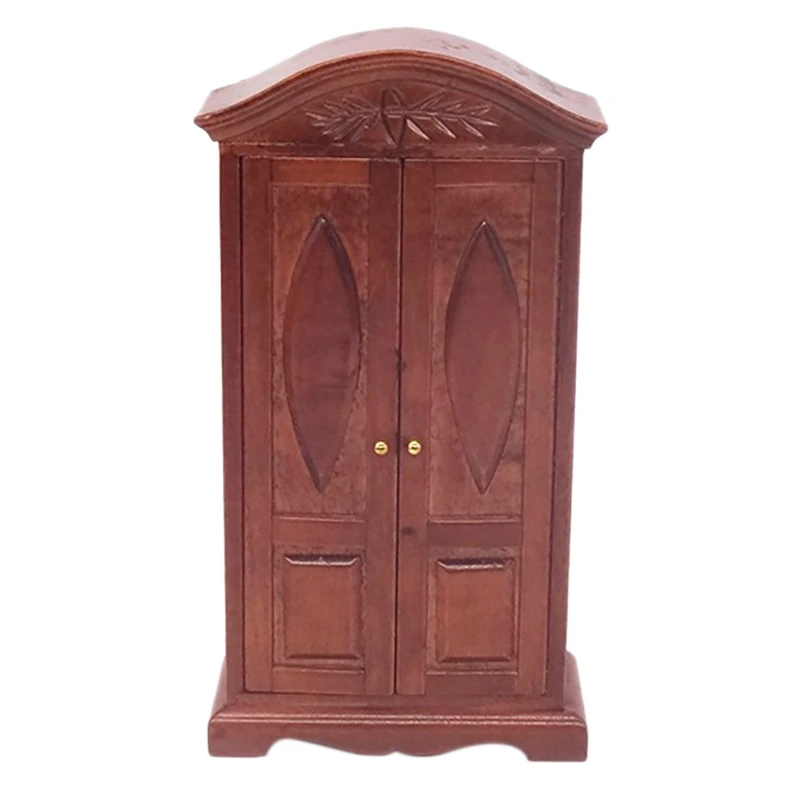 1/12 Miniature Wooden Furniture Double Door Closet Wardrobe Decor Cabinet Model for ,Walnut
1/12 Miniature Wooden Furniture Double Door Closet Wardrobe Decor Cabinet Model for ,Walnut