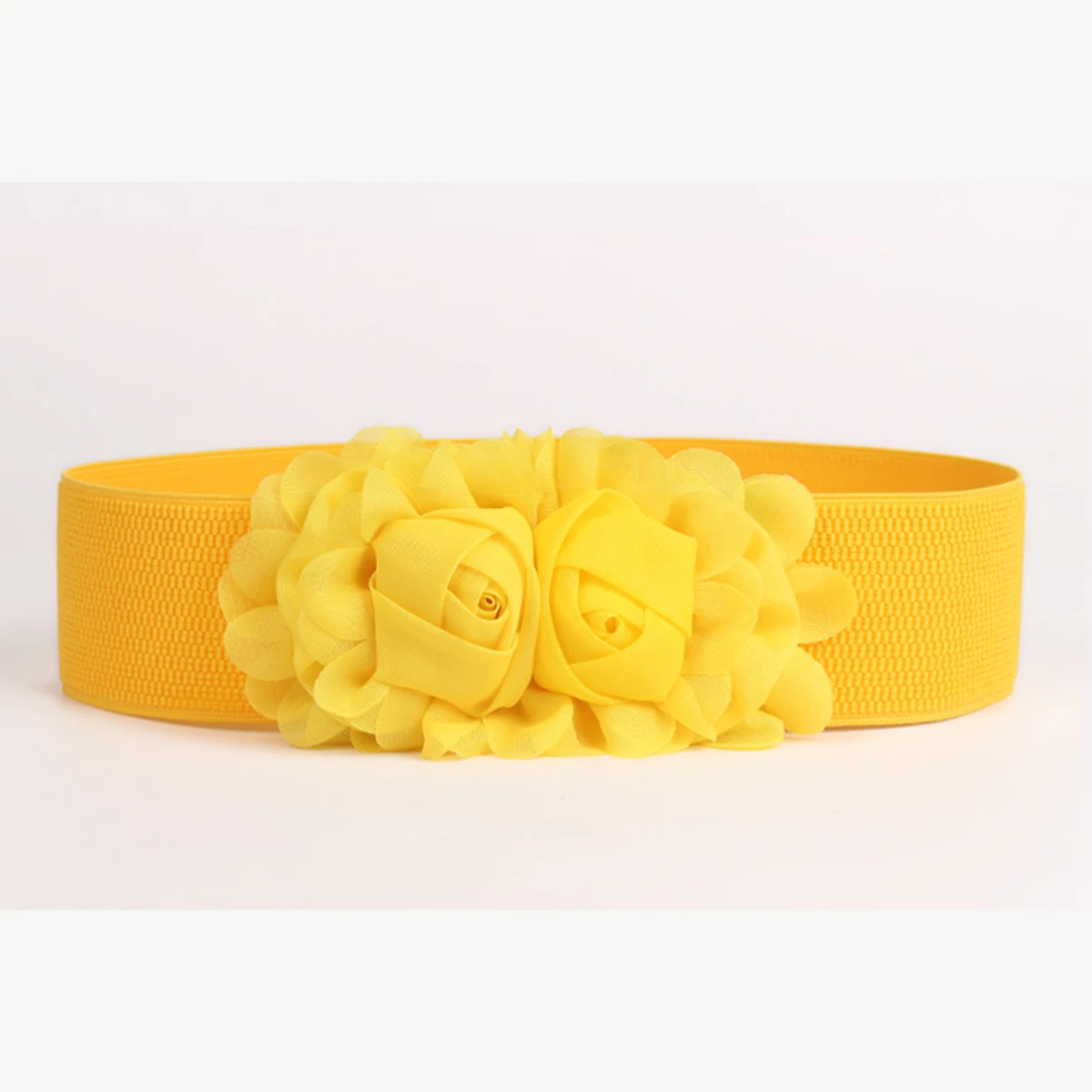 Lady Waistband with Floral Buckle Elastic Waist Belt for Women Slim Fit Dress Accessory in Yellow Elastic Waistband
Lady Waistband with Floral Buckle Elastic Waist Belt for Women Slim Fit Dress Accessory in Yellow Elastic Waistband