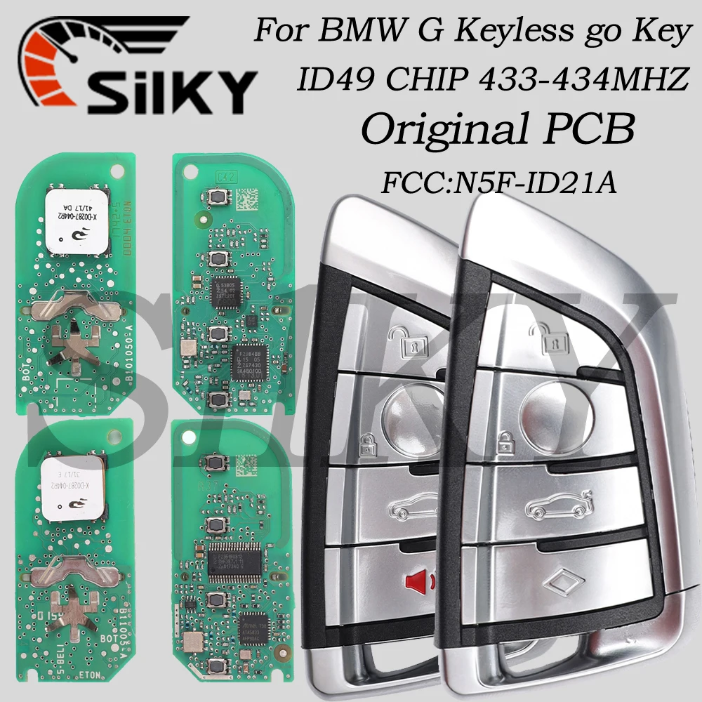 SilKY FCC:N5F-ID21A 433.2-434.6MHZ ID:49CHIP Smart Key For BMW-G Chassis Origina Board 5 6 7 X3 X5 X7 G01 G02 G08 G30 G31 G32 G3
SilKY FCC:N5F-ID21A 433.2-434.6MHZ ID:49CHIP Smart Key For BMW-G Chassis Origina Board 5 6 7 X3 X5 X7 G01 G02 G08 G30 G31 G32 G3
