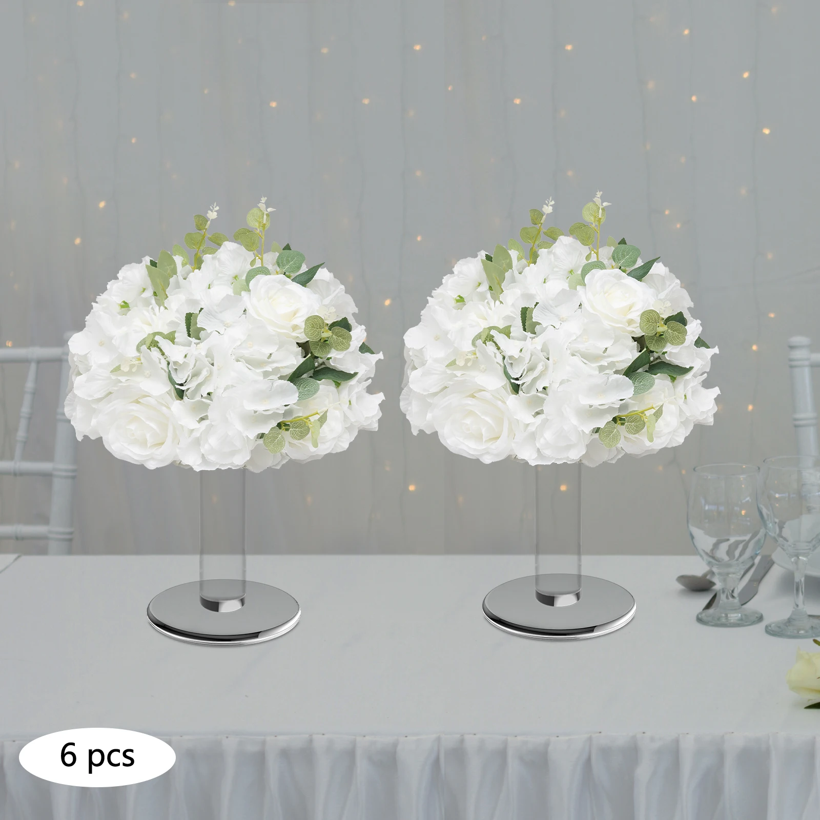 6PCS Party Table Decorations, Silk Floral Ball Centerpieces for Wedding/Birthday/Christmas/Bridal Decorations/Photography Props
6PCS Party Table Decorations, Silk Floral Ball Centerpieces for Wedding/Birthday/Christmas/Bridal Decorations/Photography Props