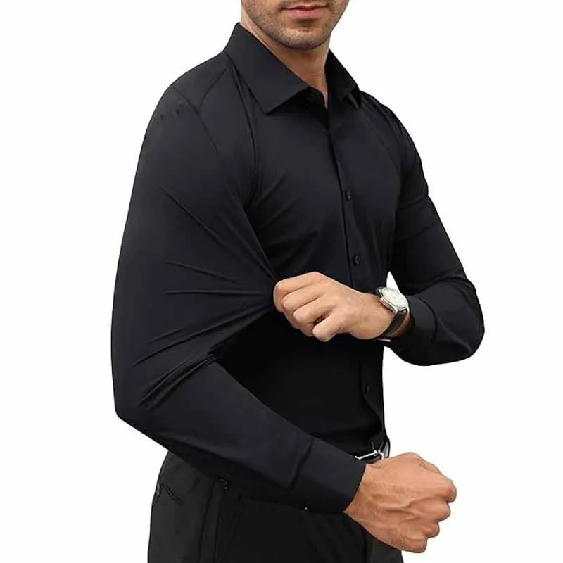 Men's Long Sleeved Ultra-Stretch Shirt Solid Business Formal Turn Down Collar Shirt Versatile Casual Daily Social Basic Shirts
Men's Long Sleeved Ultra-Stretch Shirt Solid Business Formal Turn Down Collar Shirt Versatile Casual Daily Social Basic Shirts