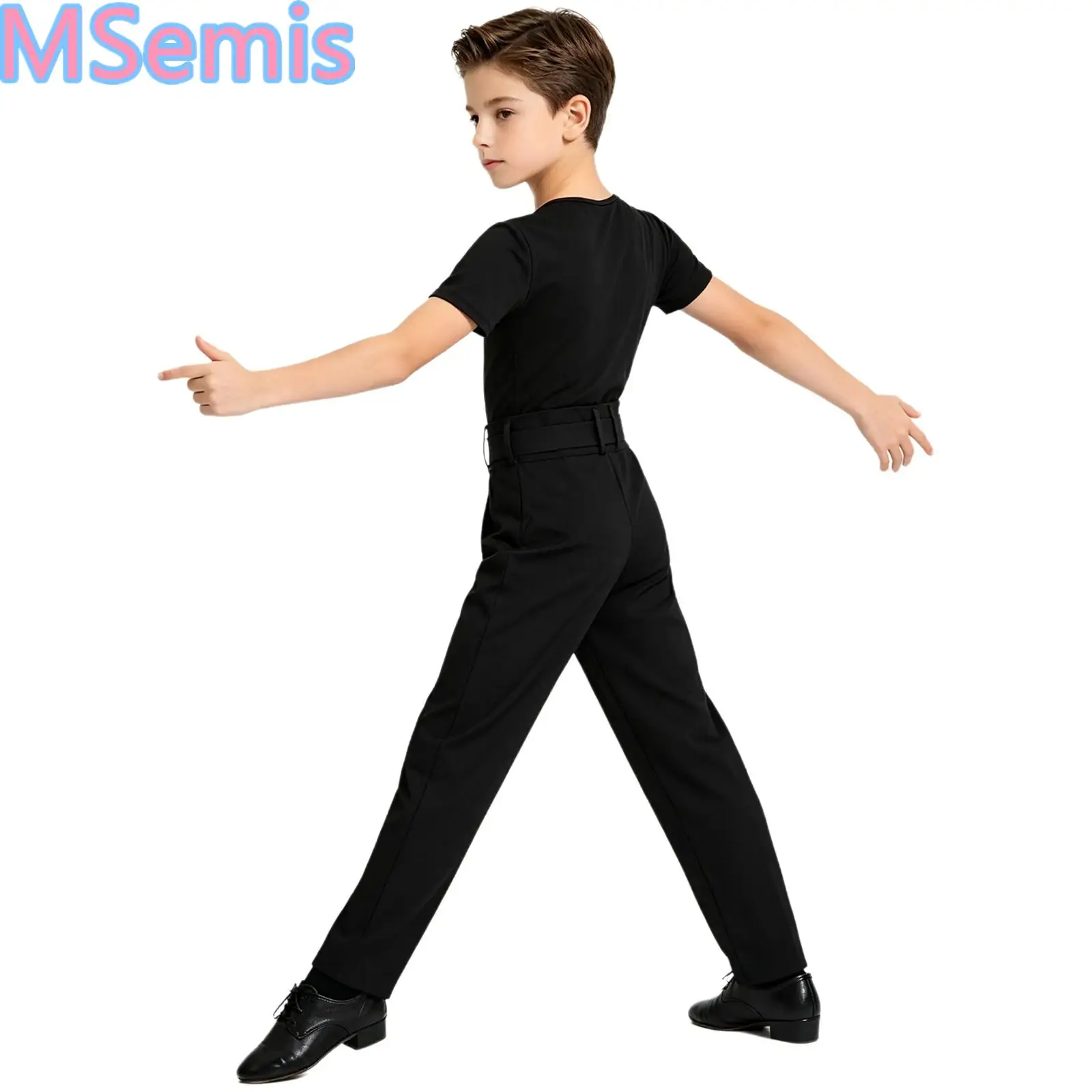 Kids Boys Latin Tango Tap Dance Cha-cha Samba Rumba Outfit for Performance Practice Dancewear Short Sleeve T-shirt And Pants Set
Kids Boys Latin Tango Tap Dance Cha-cha Samba Rumba Outfit for Performance Practice Dancewear Short Sleeve T-shirt And Pants Set