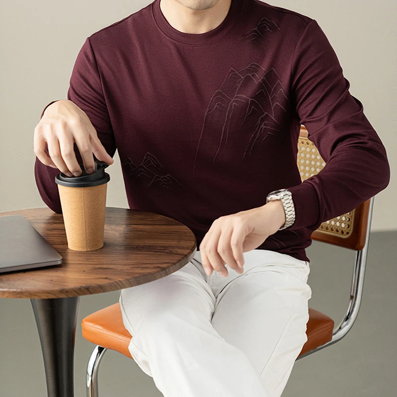 Футболка с длинными рукавами, мужская весенне-осенняя толстовка с капюшоном, новинка 2025, стильная шелковая хлопковая рубашка в китайском стиле с принтом, топ
Футболка с длинными рукавами, мужская весенне-осенняя толстовка с капюшоном, новинка 2025, стильная шелковая хлопковая рубашка в китайском стиле с принтом, топ