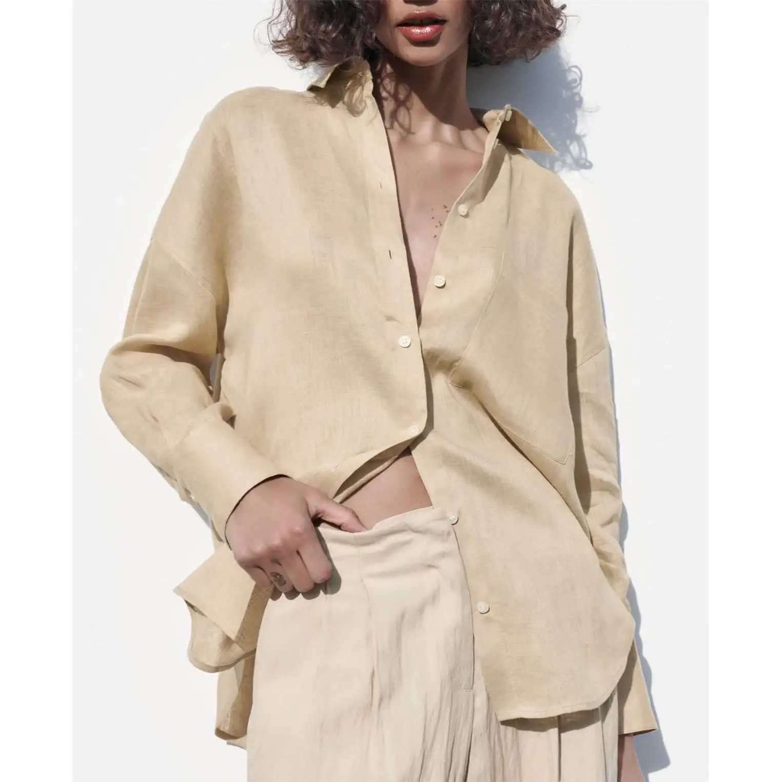 Loose Women's Linen irt Casual Sle Straight Cut Long Sve Collar Open Cardigan Warmth Knot Design Fro
Loose Women's Linen irt Casual Sle Straight Cut Long Sve Collar Open Cardigan Warmth Knot Design Fro