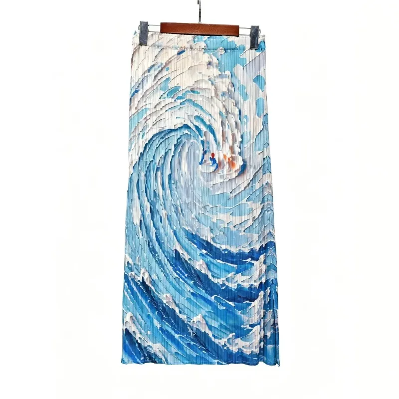 Miyake Pleated Versatile Midi Skirt 2026 Spring Summer New Classic Back Slit Elegant Women's Jupe Pleats Printed Bodycon Skirt
Miyake Pleated Versatile Midi Skirt 2026 Spring Summer New Classic Back Slit Elegant Women's Jupe Pleats Printed Bodycon Skirt