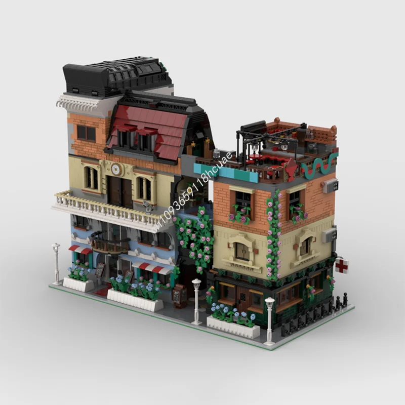 8497 деталей MOC: Модульная модель уличного пейзажа «Три угловые улицы Тюдоров», конструктор, рождественский подарок, игрушка, креативная идея
8497 деталей MOC: Модульная модель уличного пейзажа «Три угловые улицы Тюдоров», конструктор, рождественский подарок, игрушка, креативная идея