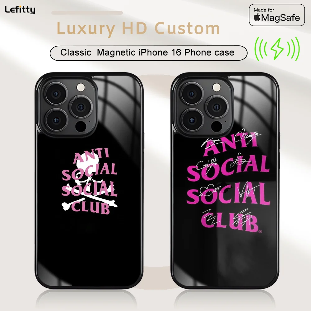 A-ANTI S-SOCIAL S-SOCIAL CLUB Phone Case For iPhone 16 15 14 13 12 11 Pro Max Plus Mini Magnetic Magsafe Wireless Charging Cover
A-ANTI S-SOCIAL S-SOCIAL CLUB Phone Case For iPhone 16 15 14 13 12 11 Pro Max Plus Mini Magnetic Magsafe Wireless Charging Cover
