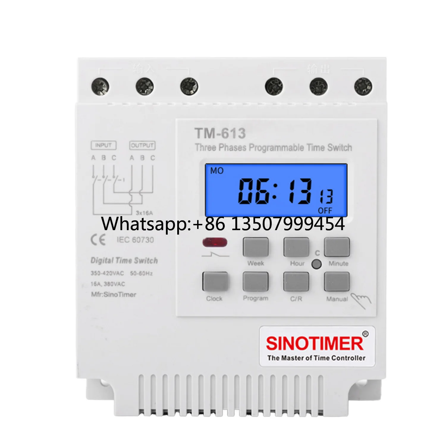 Tianen TM-613 380V 16A Three Phases 7 Days Programmable Relay Digital Timer Switch Motor Automatic Intelligent Controller
Tianen TM-613 380V 16A Three Phases 7 Days Programmable Relay Digital Timer Switch Motor Automatic Intelligent Controller