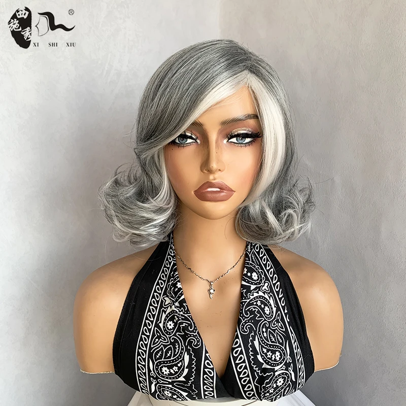 Short Light Grey Wavy Bob Wigs For Women Natural Looking Mxied Gray Layered Wig Synthetic Hair Replacement Wigs For Daily Party
Short Light Grey Wavy Bob Wigs For Women Natural Looking Mxied Gray Layered Wig Synthetic Hair Replacement Wigs For Daily Party