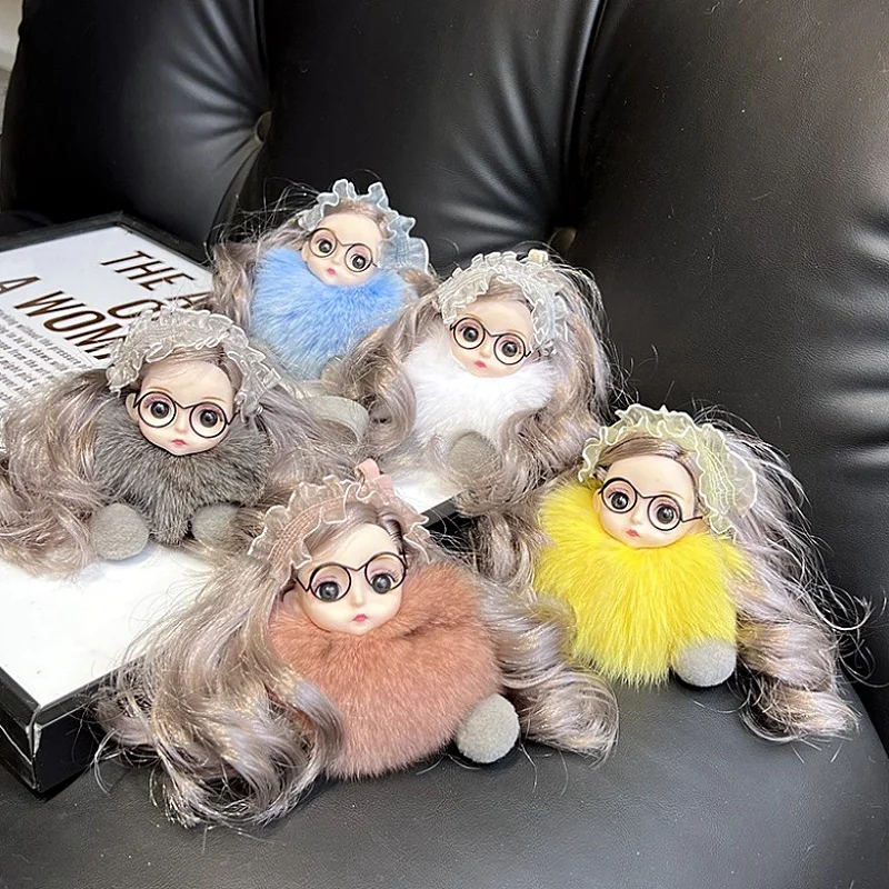 High Quality black‑rimmed glasses Plush Doll Real Fox Fur Pompom Exquisite Fashion Bag Pendant Cute Accessory Gift
High Quality black‑rimmed glasses Plush Doll Real Fox Fur Pompom Exquisite Fashion Bag Pendant Cute Accessory Gift