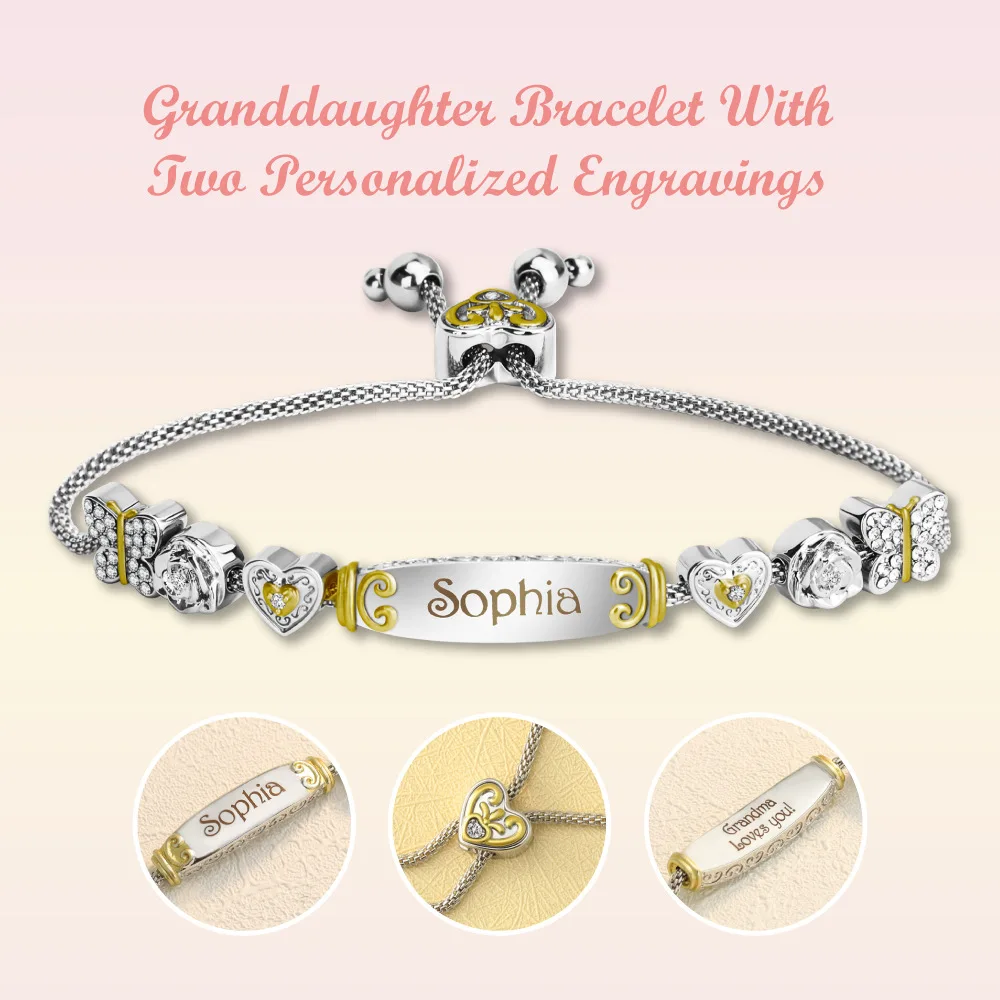 Bolo Bracelet With Personalized Engraving Customized Daughter Name Bracelet Birthday Gift For Girl Granddaughter Grandma Gift
Bolo Bracelet With Personalized Engraving Customized Daughter Name Bracelet Birthday Gift For Girl Granddaughter Grandma Gift