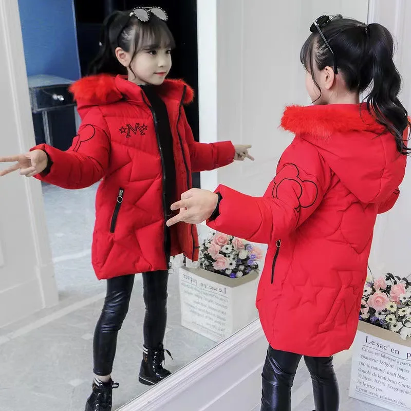 Kids Hooded Winter Fur Collar Coat 62 S8e5e345205304492a0815f0b00764770L