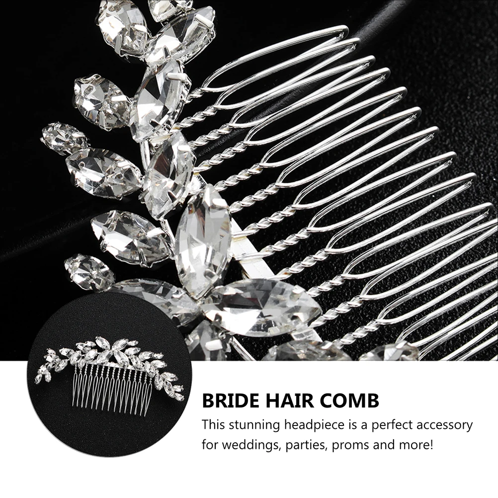 Rhinestone Hair Comb Shiny Combs Headgear Silver Handmade Bridal Headdress Wedding Party Accessories Prom Diamond Durability
Rhinestone Hair Comb Shiny Combs Headgear Silver Handmade Bridal Headdress Wedding Party Accessories Prom Diamond Durability